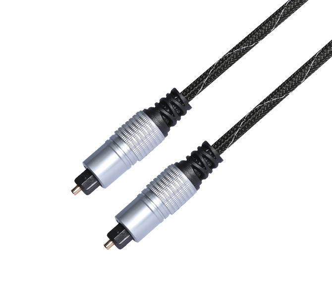 FT-1075 鋁殼+彩色編網 方對方數字光纖音頻線 SPDIF/OPTICAL光纖線音響功放